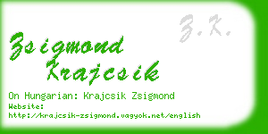 zsigmond krajcsik business card